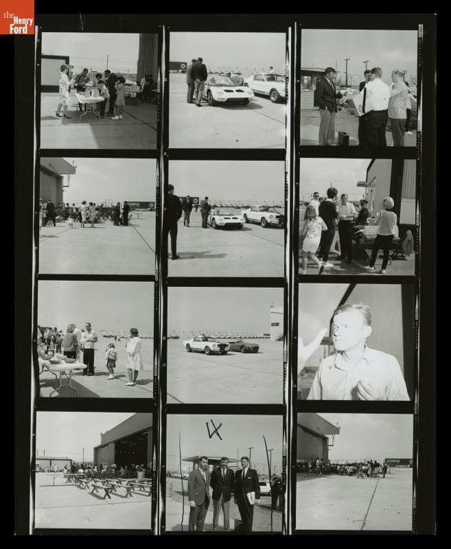 Contact Sheet, Open House at Shelby-American Production Facility, Los Angeles, California, 1965
