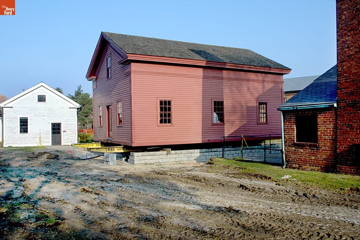 Gunsolly Carding Mill at Relocation Site during the Greenfield Village Restoration Project, November 2002