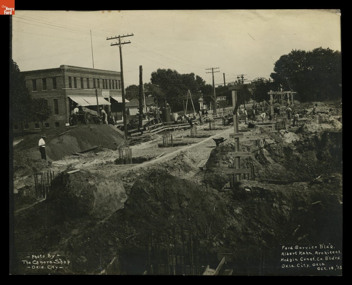 Construction Progress, Ford Motor Company Assembly Plant in Oklahoma City, Oklahoma, October 14, 1915