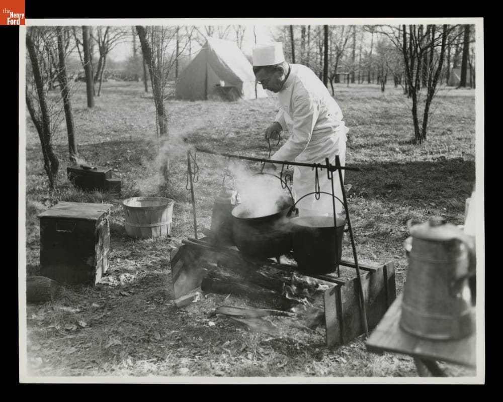 Thomas Sato in a Filmed Reenactment of the "Vagabonds" Camping Trips, 1940