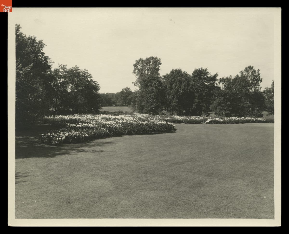 Peony Garden at Fair Lane Estate, Dearborn, Michigan, circa 1930