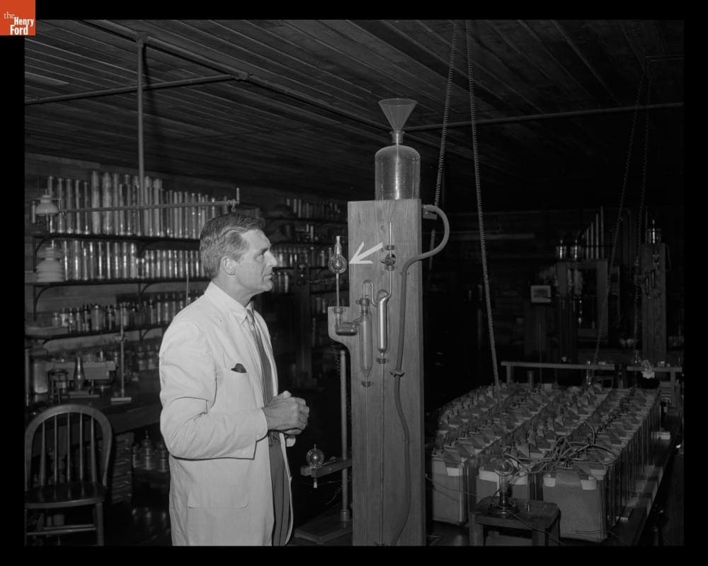 Cary Grant Visiting Menlo Park Laboratory in Greenfield Village, August 9, 1955