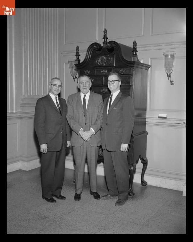 William Bendix (center) Visiting Henry Ford Museum, March 16, 1964