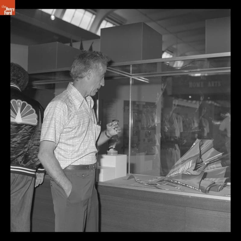 Pat Paulsen Visiting the "Politics USA" Exhibit in Henry Ford Museum, June 13, 1980