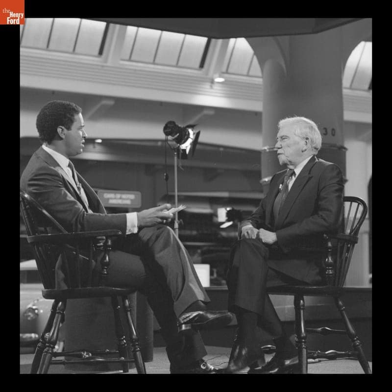 Bryant Gumbel and Douglas Fraser on the "Today" Show Broadcast from Henry Ford Museum, March 11, 1983