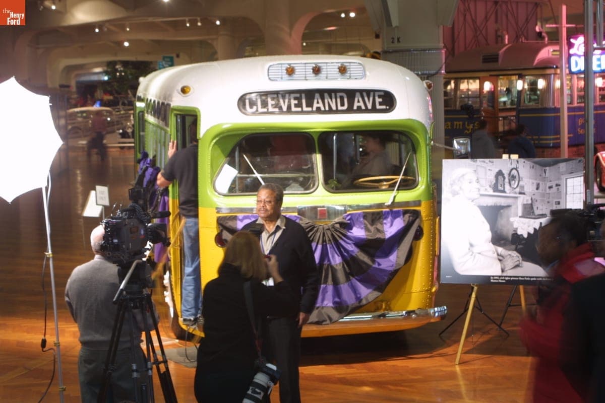 Rosa Parks Bus in Henry Ford Museum, Special Exhibit Marking Rosa Parks' Death, October 2005