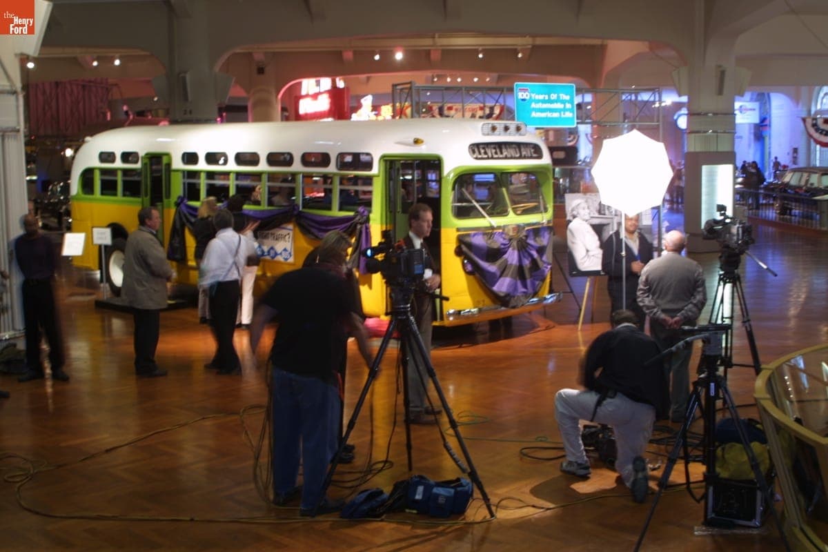 Rosa Parks Bus in Henry Ford Museum, Special Exhibit Marking Rosa Parks' Death, October 2005