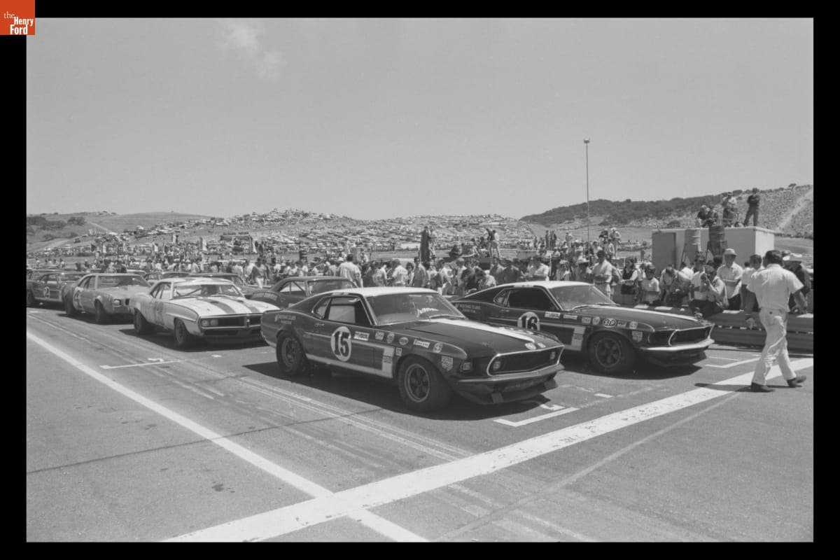 Starting Line at Laguna Seca Trans-Am Race, August 1969