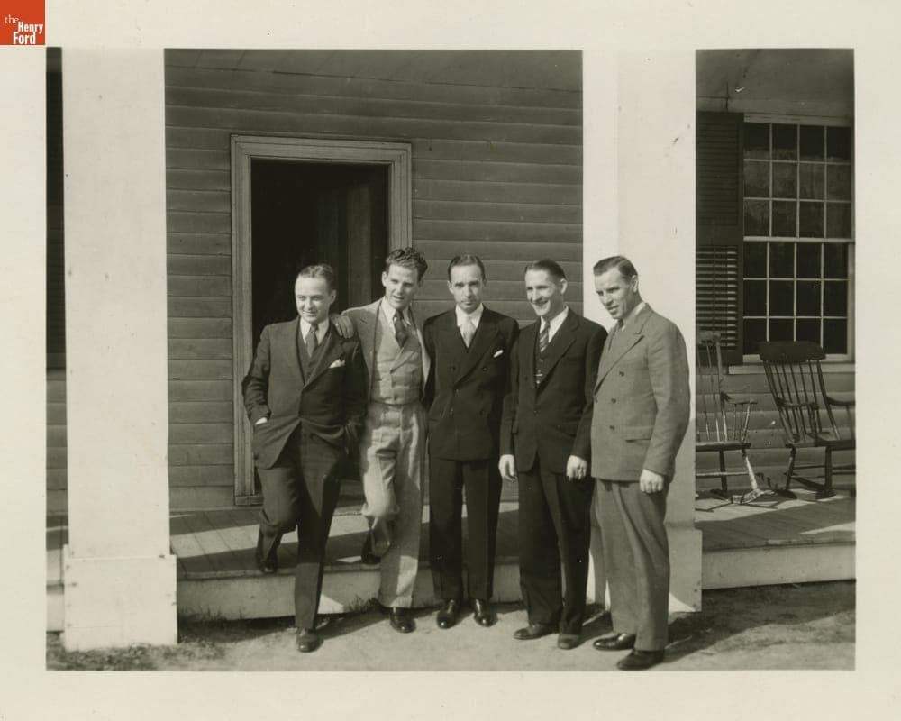 Edsel Ford with Actors from the "Seth Parker" Radio Show Visiting Greenfield Village, October 22, 1931