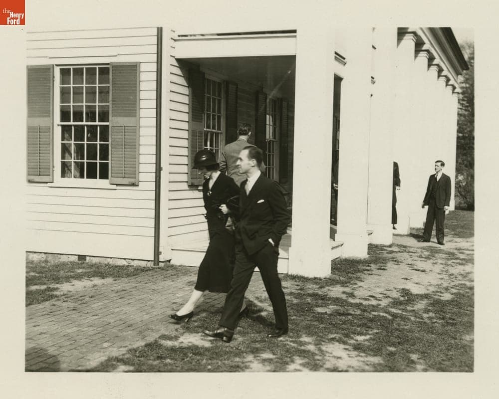 Edsel Ford with Actors from the "Seth Parker" Radio Show Visiting Greenfield Village, October 22, 1931