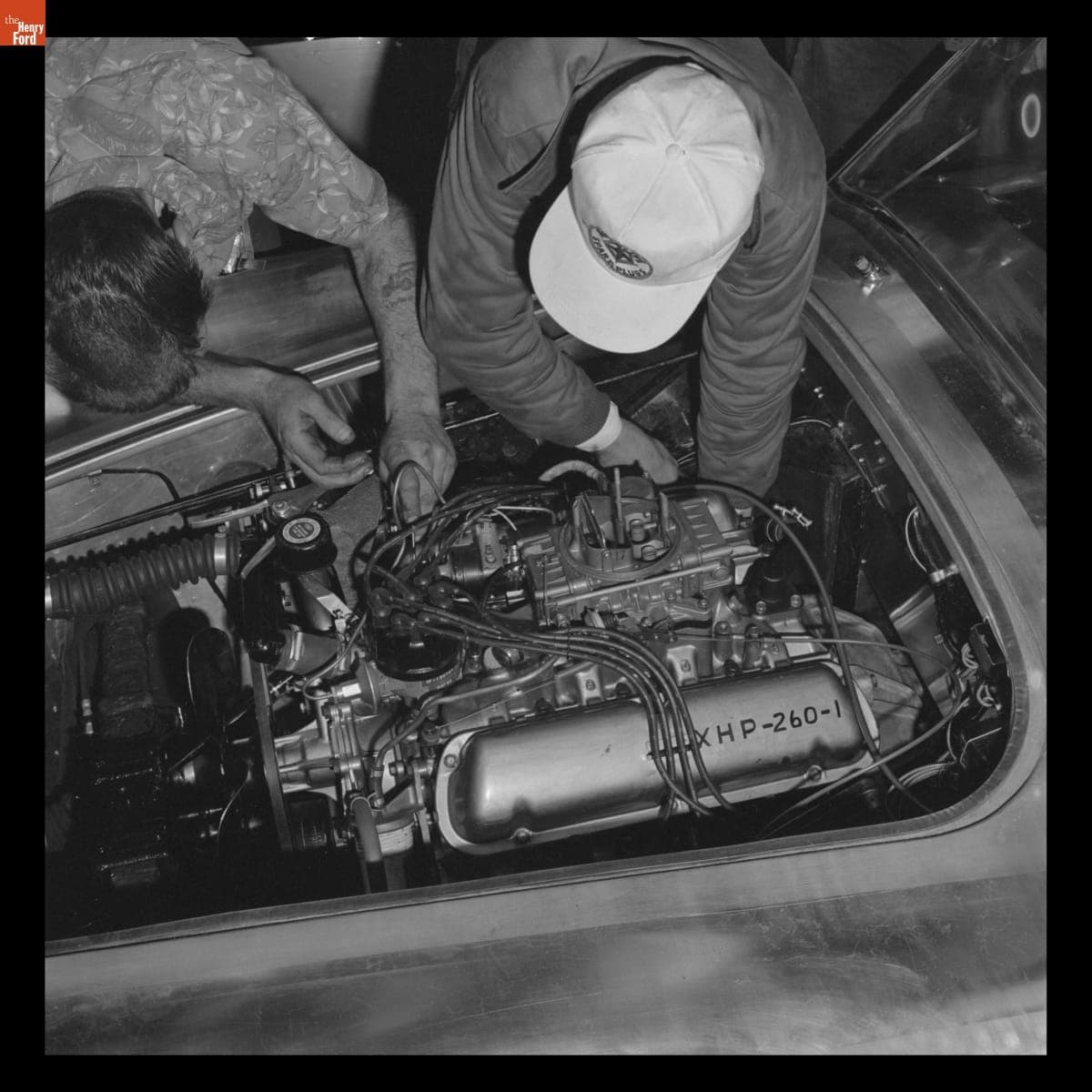 Assembling the First Shelby Cobra at Dean Moon's Hot Rod Shop in Santa Fe Springs, California, February 1962