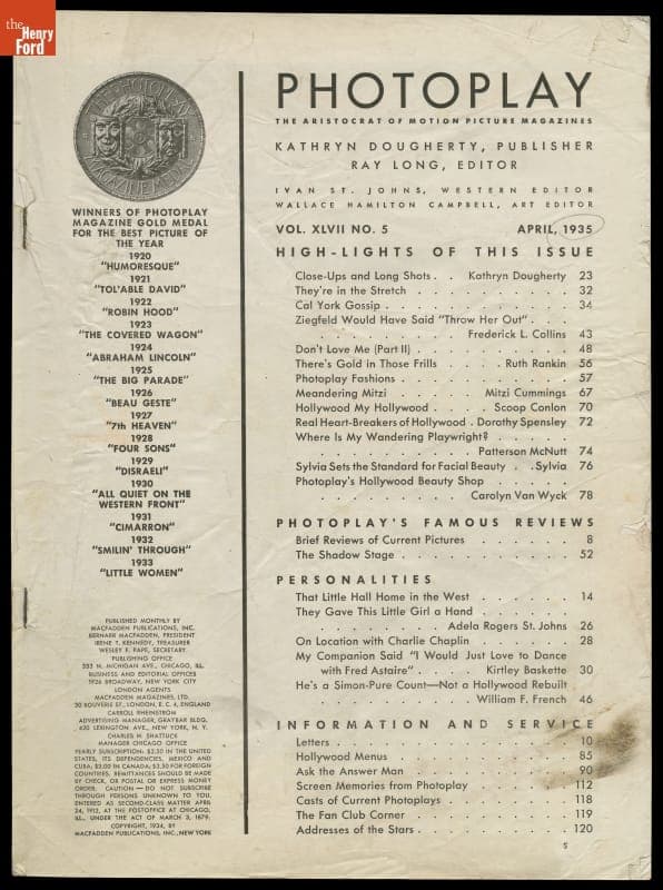 "Photoplay" Magazine for April 1935