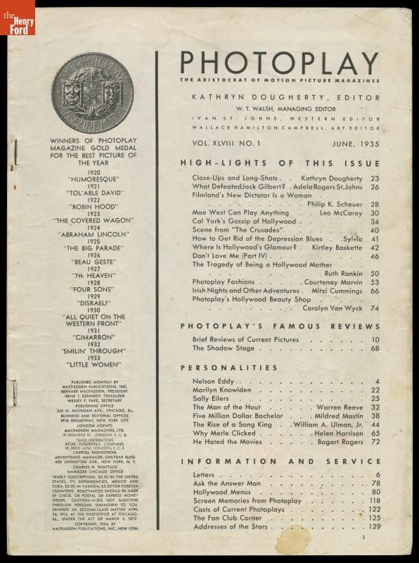 "Photoplay" Magazine for June 1935