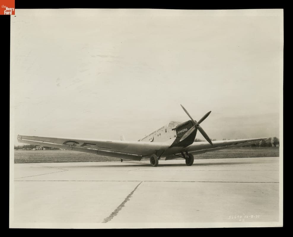 Junkers Corporation Airplane, "Canadian Airways Limited," December 8, 1931