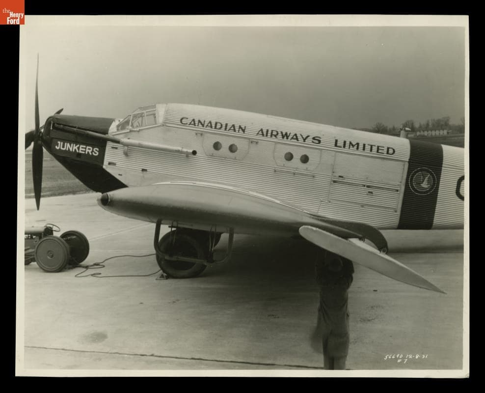 Junkers Corporation Airplane, "Canadian Airways Limited," December 8, 1931