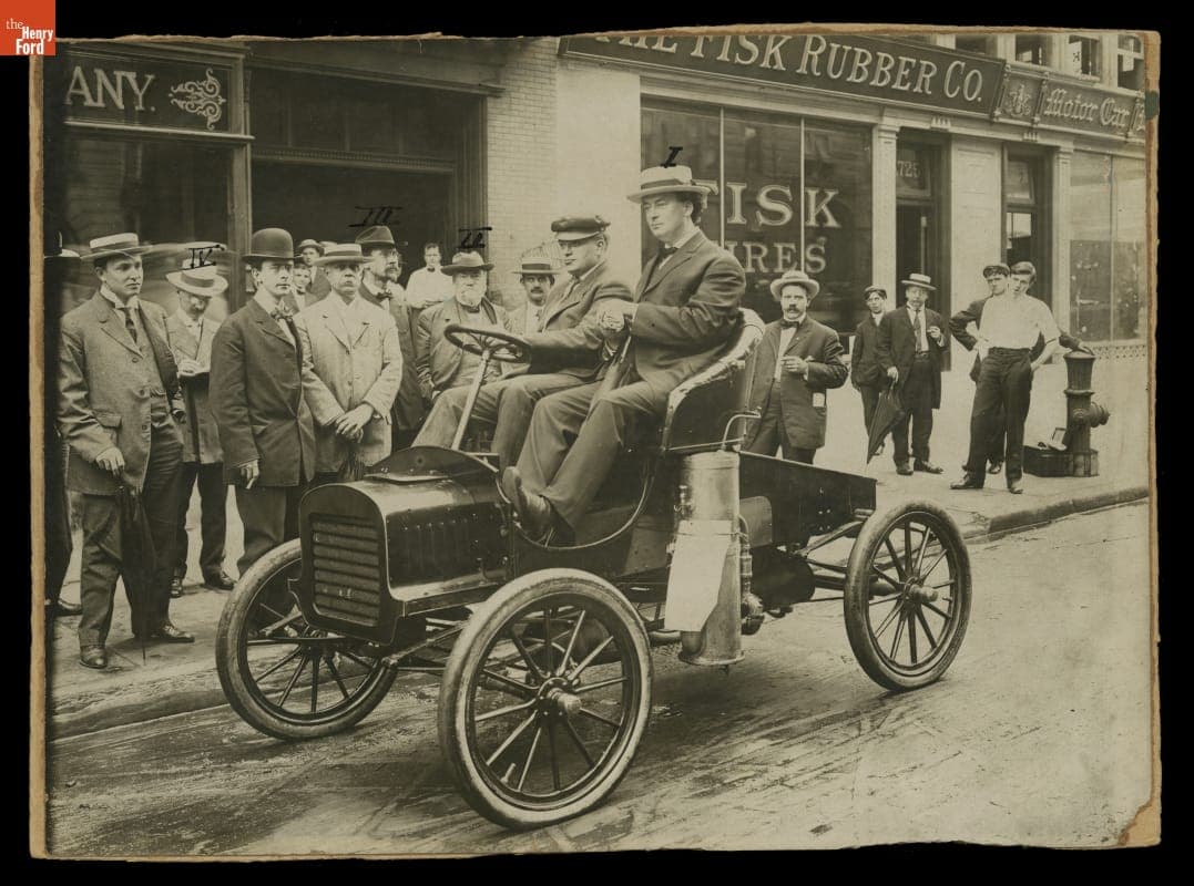 Court-Ordered Automobile Test for the Selden Patent Suit, 1907, "In Front of Ford Store Between 54th and 55th on Broadway"