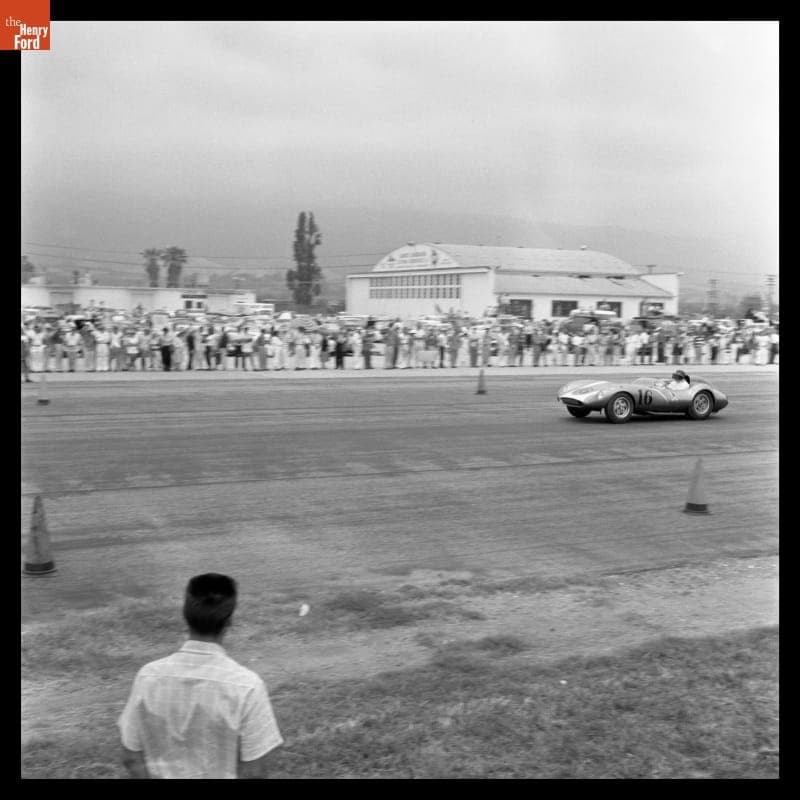 Lance Reventlow Driving Scarab Mark I at 9th Santa Barbara Road Races, May 31 - June 1, 1958