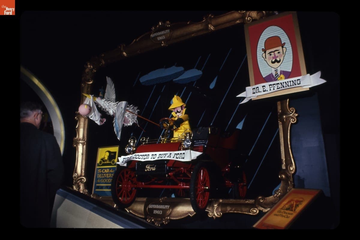 "Dependability" Display on the Ramp to the "Magic Skyway" Ride in the Ford Wonder Rotunda at the New York World's Fair, 1964-1965