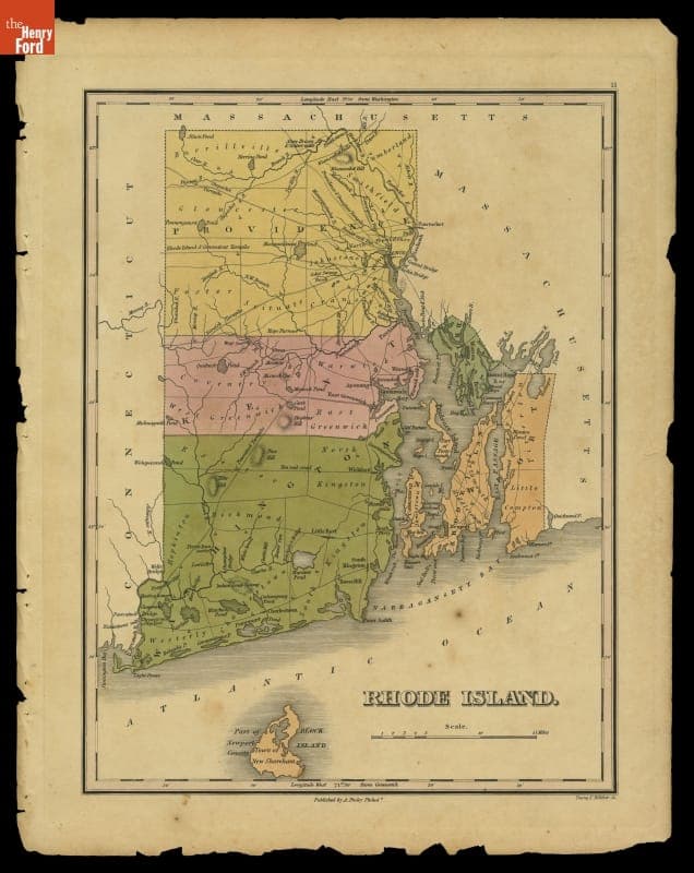 Map of Rhode Island, 1824