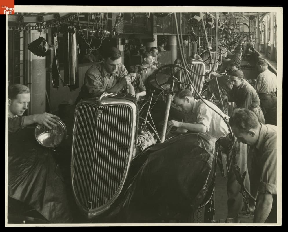 Final Assembly of Ford V-8 Automobiles, Ford Rouge Plant, 1934