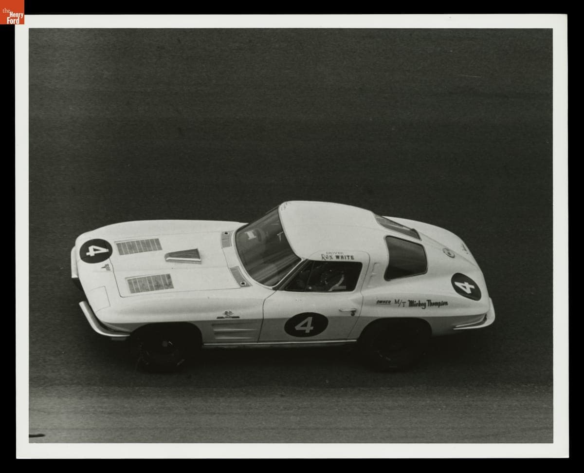 Chevrolet Corvette Sting Ray Driven by Rex White at American Challenge Cup Qualifying Race, Daytona, February 1963