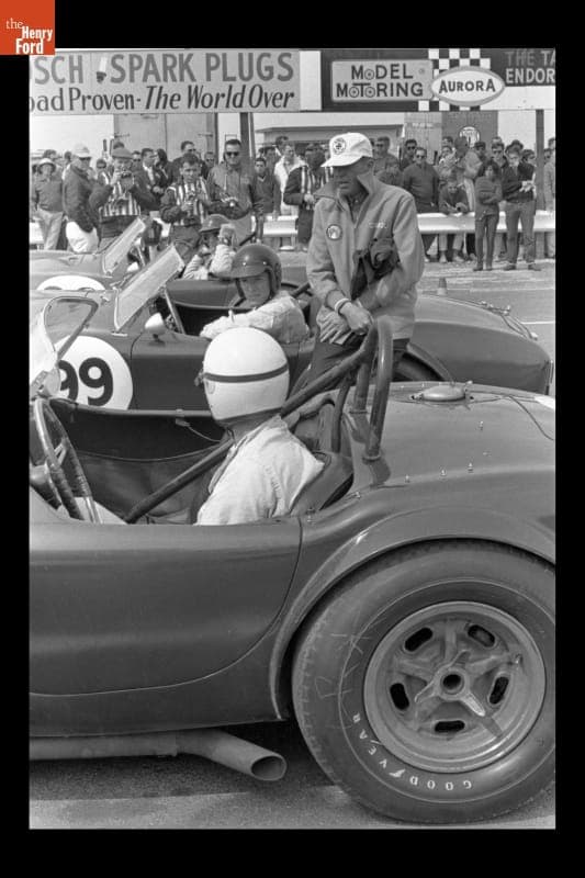 Carroll Shelby with Shelby Cobras Before the Bridgehampton 500 km GT Race, September 1963