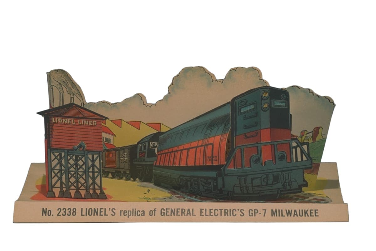 Lionel's Paper Replica of Model GP-7 Milwaukee Locomotive, 1955-1956