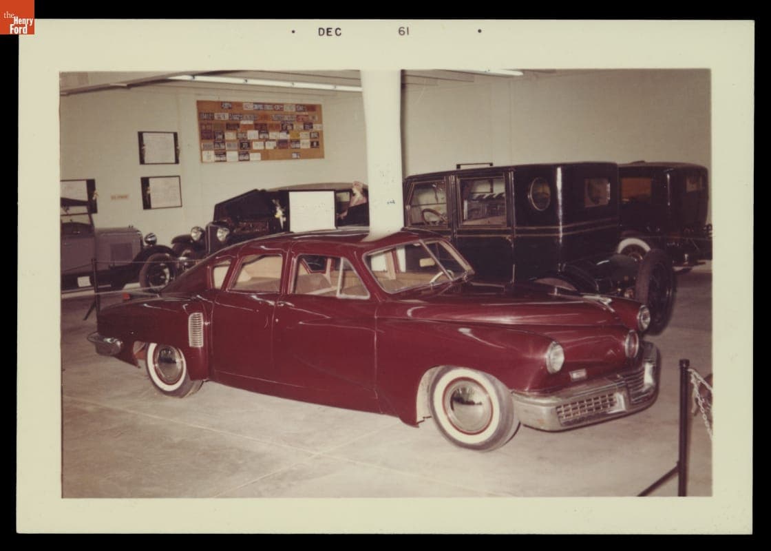 1948 Tucker Sedan inside Pettit's Museum of Motoring Memories, Natural Bridge, Virginia, December 1961