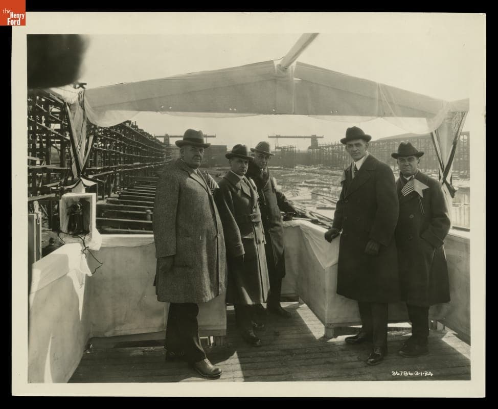 Ford Motor Company Executives at Launching of Freighter MS Henry Ford II, March 1, 1924