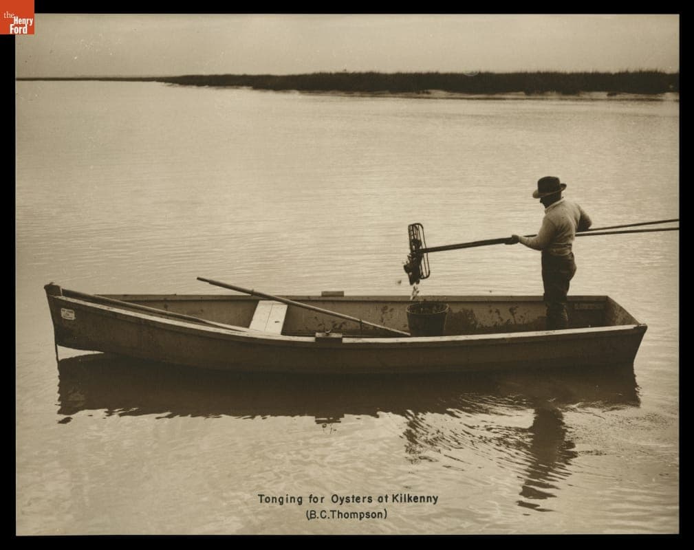 Tonging for Oysters at Kilkenny Plantation near Richmond Hill, Georgia, circa 1947