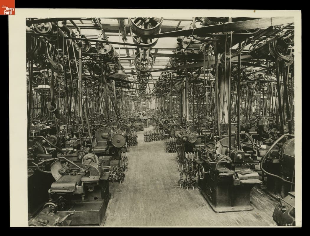 Crankshafts in Machine Shop at the Ford Motor Company Highland Park Plant, 1915
