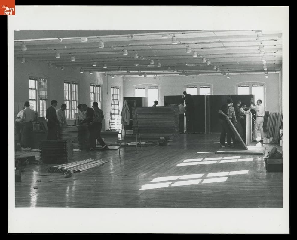 Installation of Herman Miller Pedestal Walls at University of Tennessee School of Architecture, November 1965