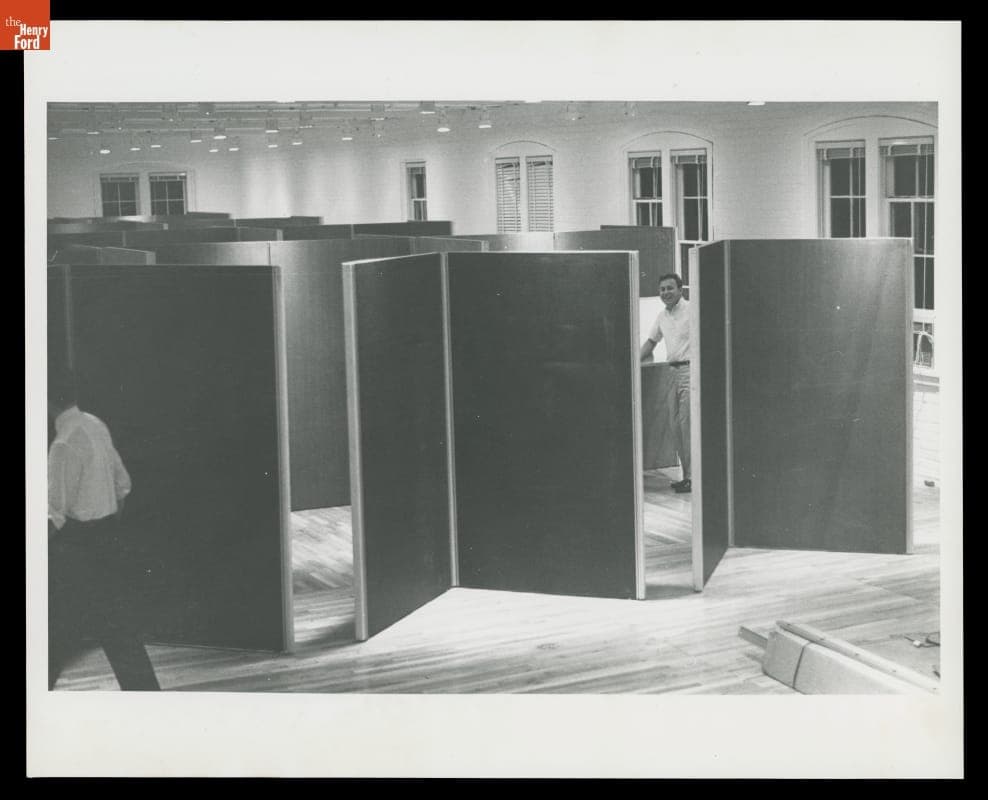 Installation of Herman Miller Pedestal Walls at University of Tennessee School of Architecture, November 1965