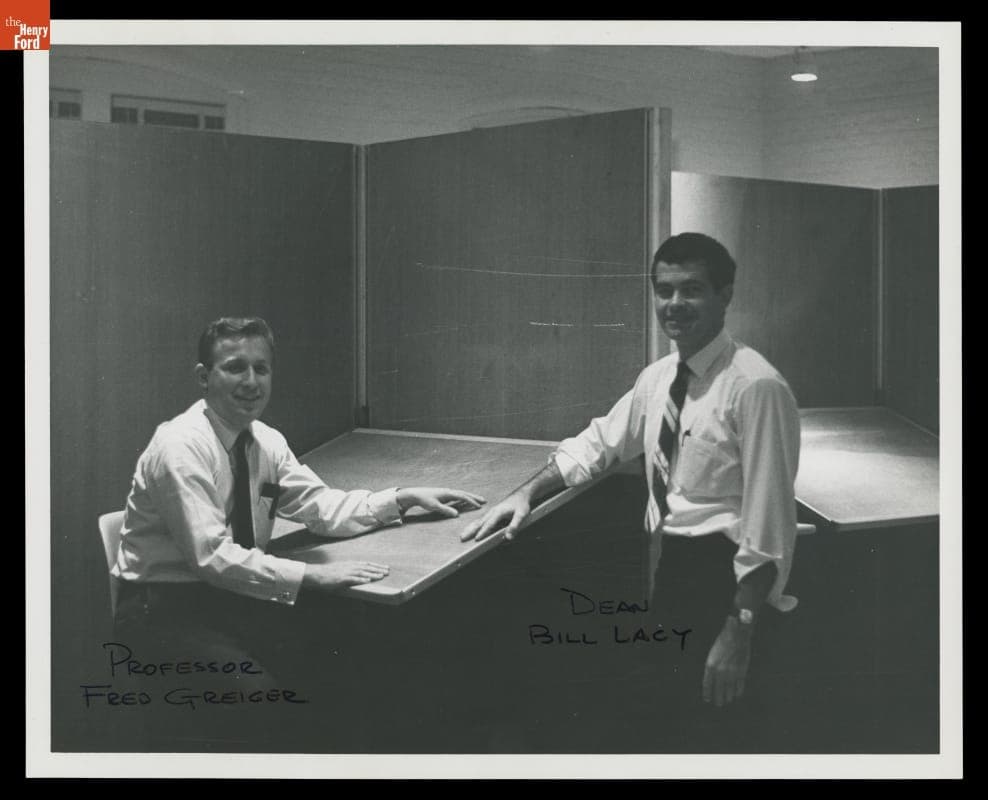 Installation of Herman Miller Pedestal Walls at University of Tennessee School of Architecture, November 1965