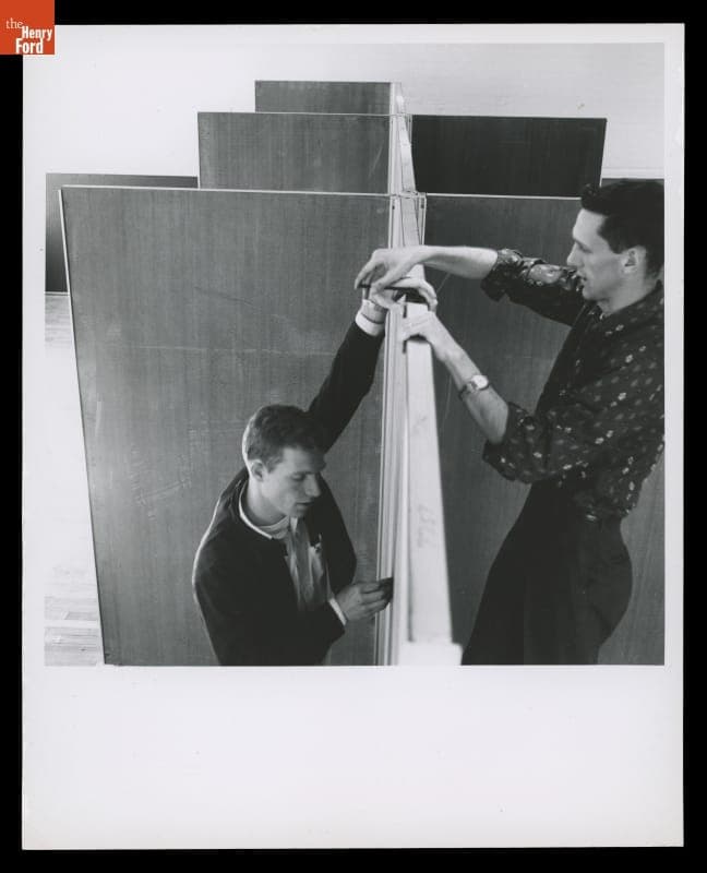 Installation of Herman Miller Pedestal Walls at University of Tennessee School of Architecture, November 1965
