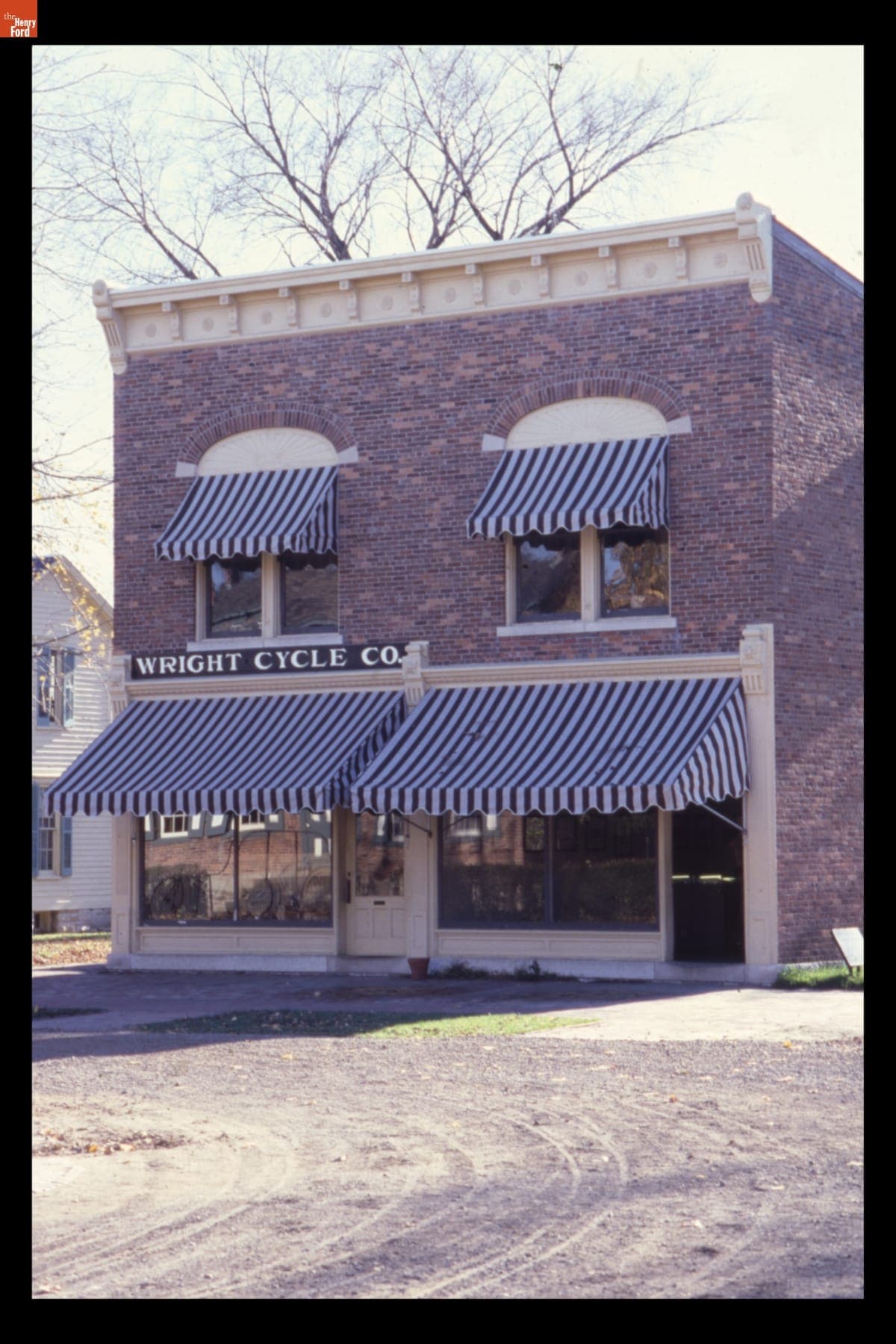 Wright Cycle Shop in Greenfield Village, October 1985