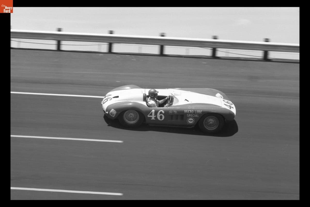 Carroll Shelby Driving Maserati 450S at 1000 km Sports Car Race, Daytona International Speedway, April 1959