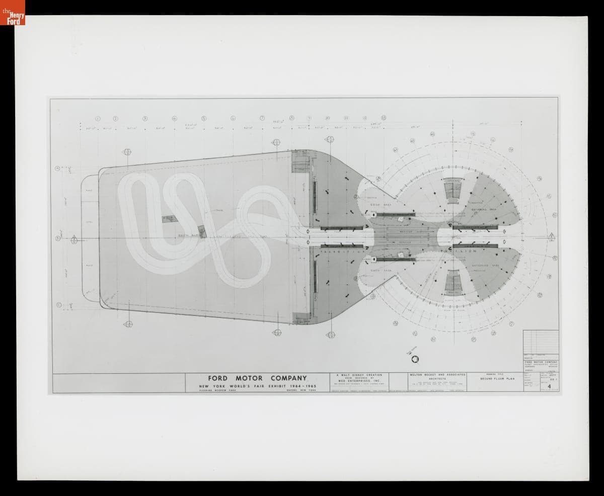 Second Floor Plan, Ford Motor Company New York World's Fair Exhibit, 1964-1965