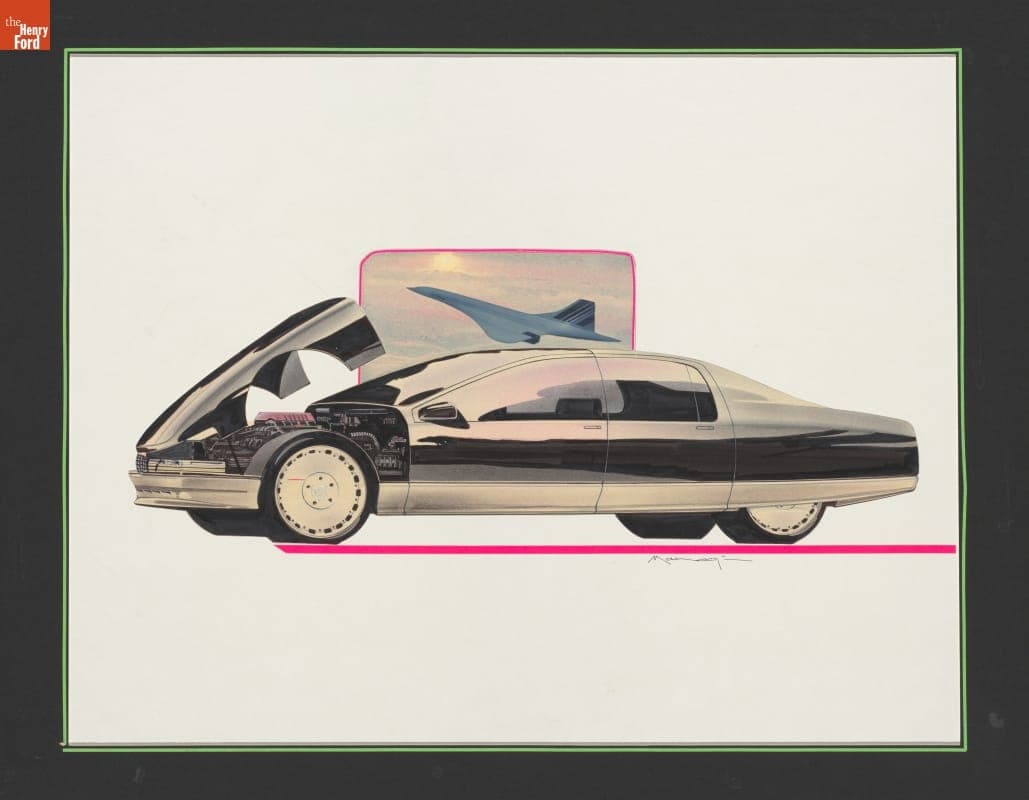 Rendering of Proposed Cadillac Design by John Manoogian, circa 1984