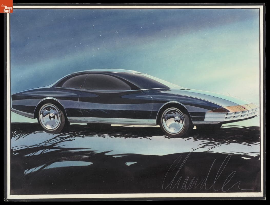 Rendering of Proposed Pontiac Design by Maurice Chandler, circa 1975