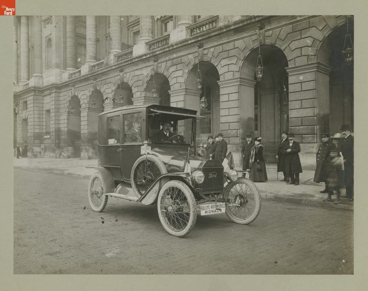 Ford Model T in the Rallye Monte Carlo (Monte Carlo Rally) Race from Paris to Monte Carlo, January 1911.