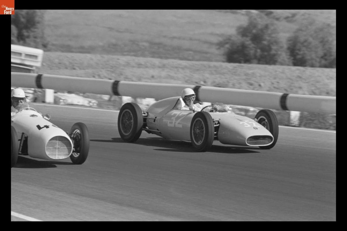 Kurt Neumann Driving Dolphin Race Car in Formula Junior Championship at Los Angeles Times Grand Prix, Riverside, California, October 1962