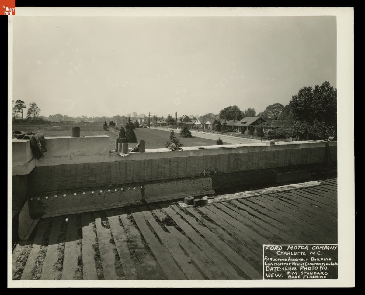 Re-Roofing Ford Motor Company Assembly Plant, Charlotte, North Carolina, April 13, 1938