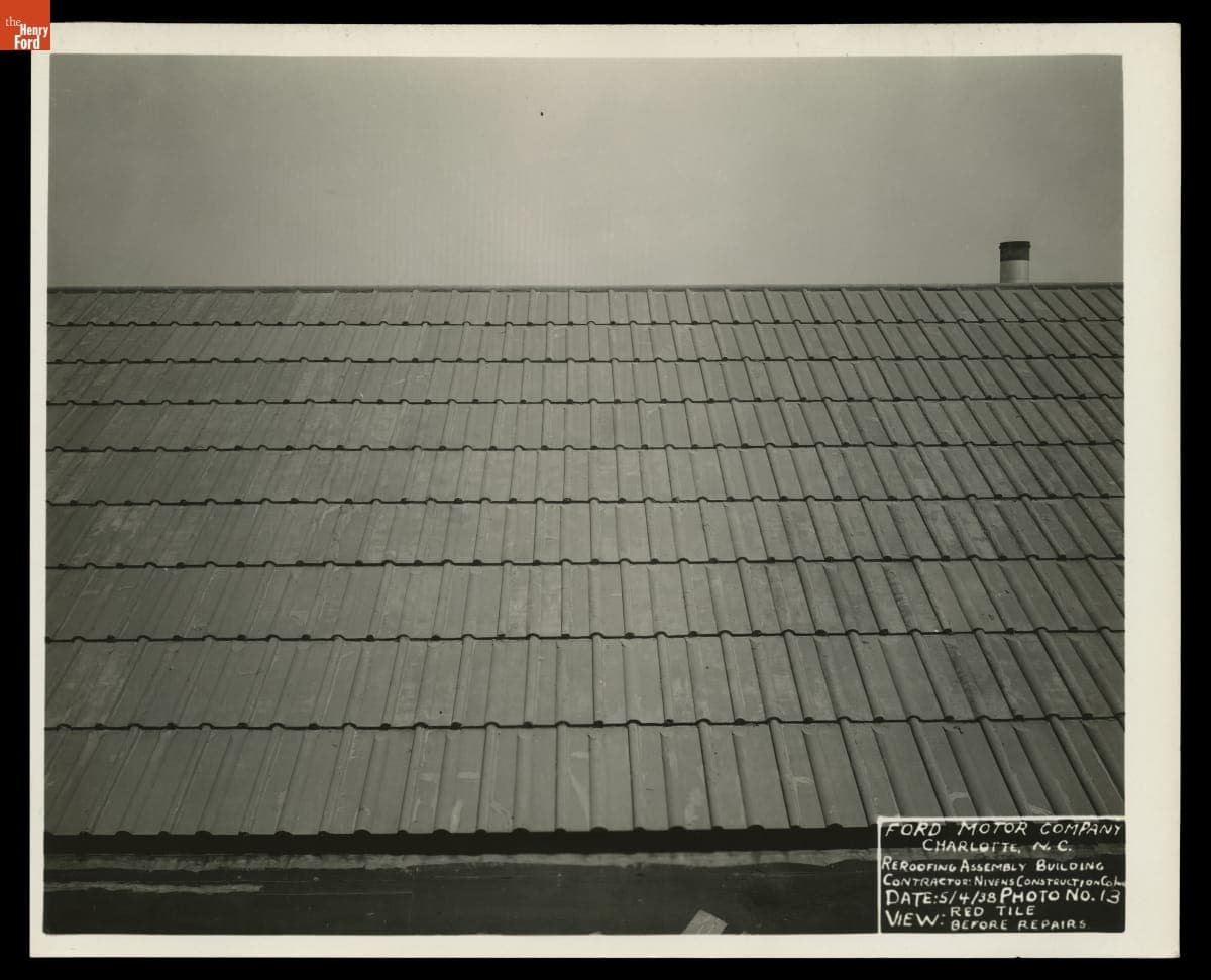 Re-Roofing Ford Motor Company Assembly Plant, Charlotte, North Carolina, May 4, 1938