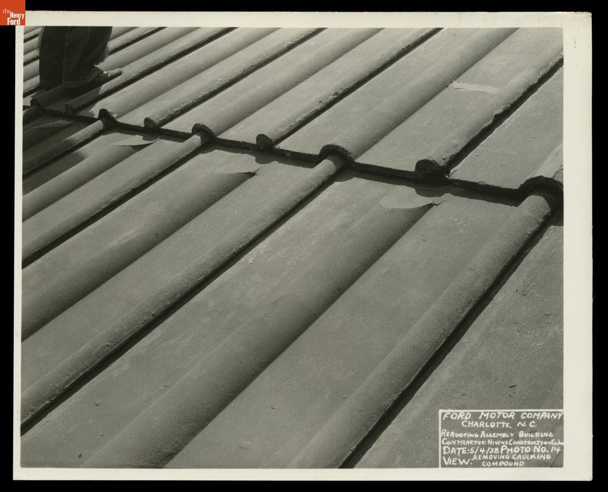 Re-Roofing Ford Motor Company Assembly Plant, Charlotte, North Carolina, May 4, 1938