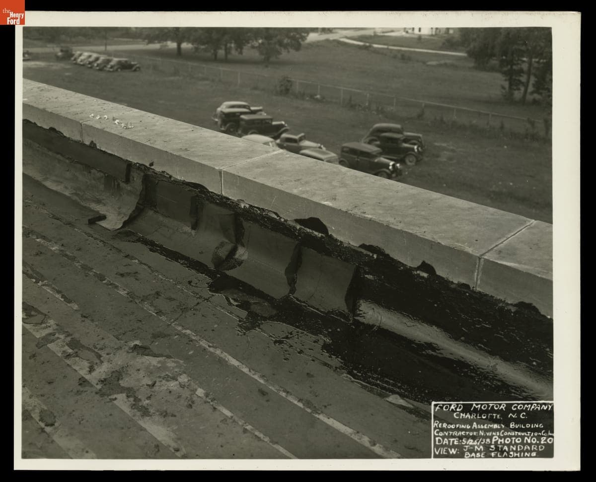 Re-Roofing Ford Motor Company Assembly Plant, Charlotte, North Carolina, May 25, 1938
