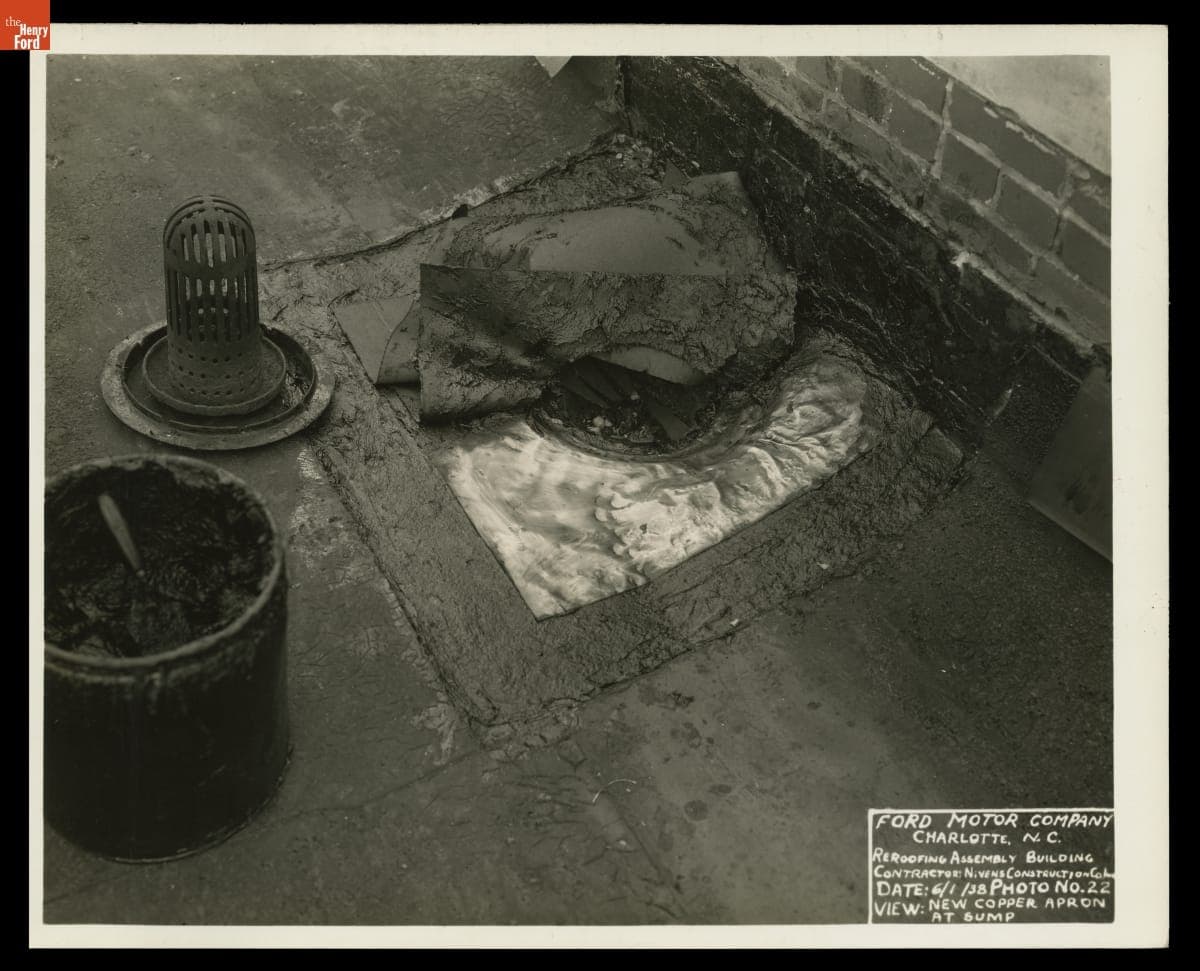 Re-Roofing Ford Motor Company Assembly Plant, Charlotte, North Carolina, June 1, 1938