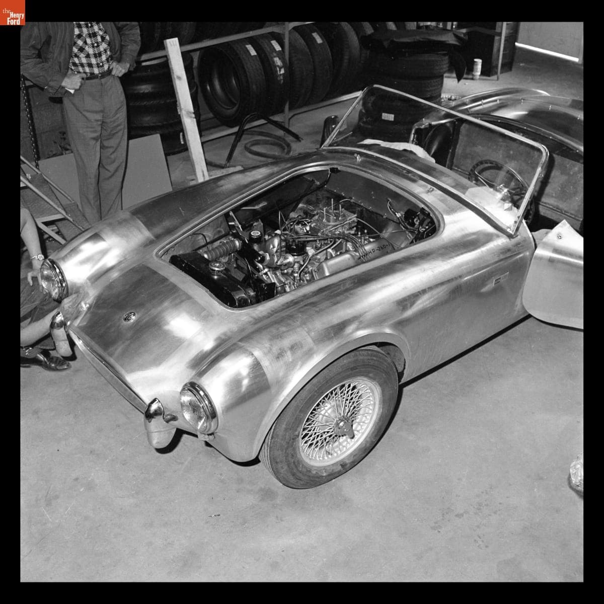 Assembling the First Shelby Cobra at Dean Moon's Hot Rod Shop in Santa Fe Springs, California, February 1962