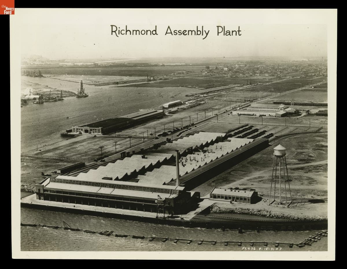 Aerial View of Ford Motor Company Assembly Plant, Richmond, California, 1931