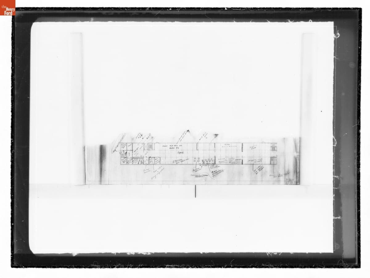 Floor Plan, Ford Motor Company Piquette Avenue Plant, First Floor, 1907